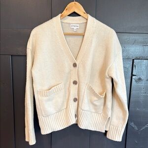 Women's Cream Cardigan Sweater